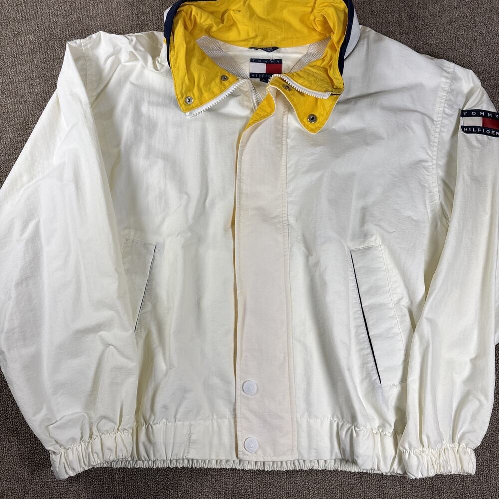Vintage Tommy Hilfiger Spring Full Zip Jacket Large Hooded